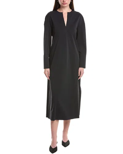Max Mara Rapace Jersey Midi Dress In Black