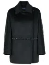 Max Mara Luxe Wool Coat Crystal Embellishment