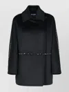 Max Mara Luxe Wool Coat Crystal Embellishment