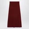 Max Mara Raspberry Skirt In Stretch Knit In Brown