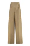Max Mara Rauche Linen Trousers In Neutral