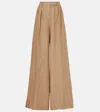 Max Mara Fagus High-rise Wool Wide-leg Pants In Brown