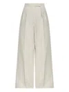 Max Mara Rauche Linen Trousers In Neutrals