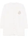 Max Mara Ravello Cardigan With Deep V-neck And Embroidered Emblem