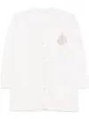 Max Mara Ravello Cardigan With Deep V-neck And Embroidered Emblem