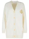 Max Mara 'wool Blend Cardigan Front Pockets' In White