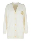 Max Mara 'wool Blend Cardigan Front Pockets' In White