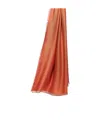 Max Mara Rayed-edge Silk-blend Scarf In Red