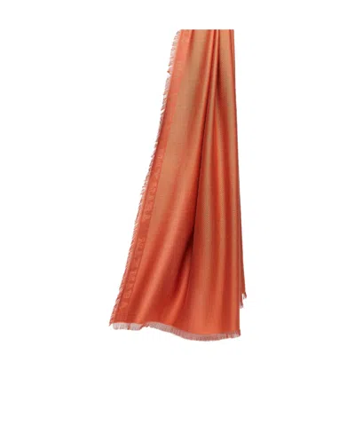 Max Mara Rayed-edge Silk-blend Scarf In Red