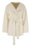 Max Mara Rea - Viscose And Wool Dressing Gown Coat In Neutral