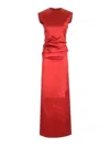 Max Mara Rea Long Sleeveless Dress In Red