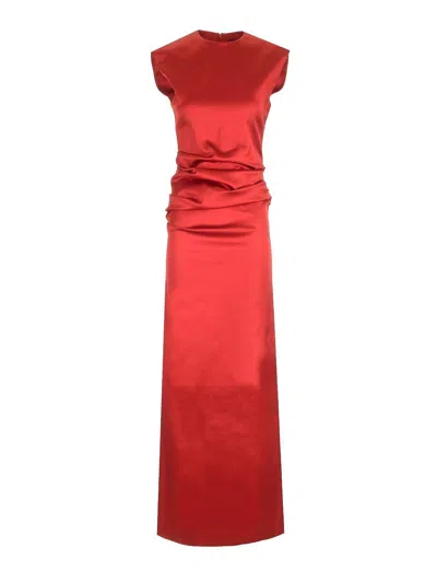 MAX MARA REA DRAPED LONG DRESS
