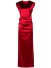 Max Mara Rea Long Sleeveless Dress In Red