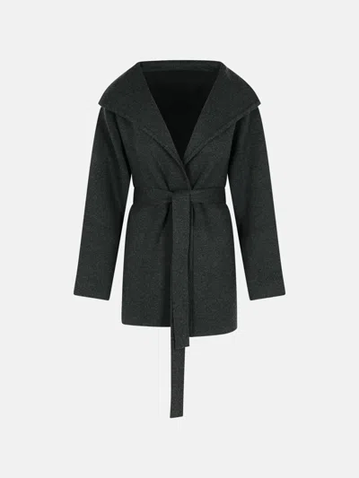 Max Mara Viscose And Wool Belted Jacket In Multi