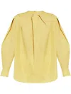 Max Mara Rear-buttoned Blouse In Yellow
