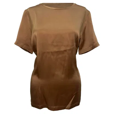 Max Mara Rebecca Jersey T-shirt In Brown Viscose