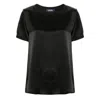 Max Mara Rebecca Satin Finish T-shirt In Black