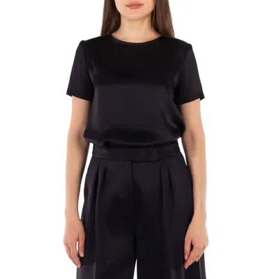 Max Mara Rebecca Satin Finish T-shirt In Black