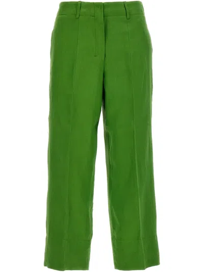 Max Mara Rebecca Straight Trousers In Green