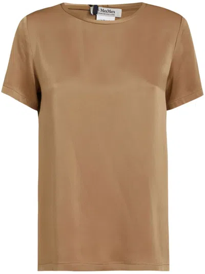 Max Mara Rebecca T-shirt In Brown