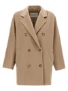 Max Mara Womens Camel Rebus Notch-lapel Relaxed-fit Wool And Cashmere Coat In Brown