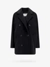 Max Mara Woman Overcoat Black Size 0 Virgin Wool In Black