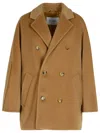 MAX MARA MAX MARA 'REBUS' BROWN WOOL AND CAHSMERE BLEND COAT