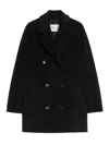 Max Mara Rebus Double-breasted Coat In Black