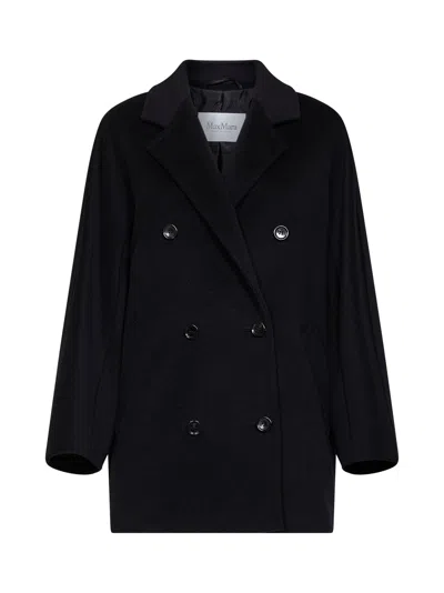 Max Mara Rebus Coat In Black