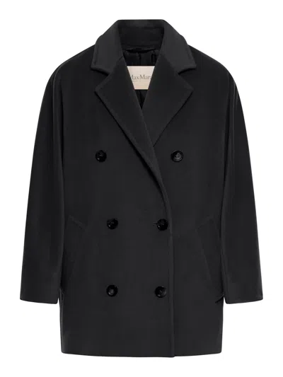 Max Mara Rebus Coat In Black