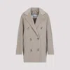 Max Mara Rebus Double-breasted Wool Coat In Gray