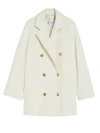 Max Mara Rebus Double Breasted Coat In Neutrals