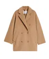 Max Mara Womens Camel Rebus Notch-lapel Relaxed-fit Wool And Cashmere Coat In Nude