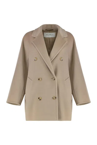 MAX MARA REBUS DOUBLE-BREASTED WOOL AND CASHMERE COAT