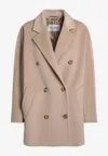 Max Mara Rebus Double-breasted Wool And Cashmere Coat In Sand