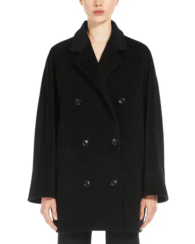 Max Mara Rebus Short Coat In Black