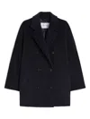 Max Mara Rebus Short Coat Blue In Blue