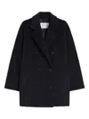 Max Mara Rebus Short Coat Blue In Blue