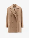 Max Mara Womens Camel Rebus Notch-lapel Relaxed-fit Wool And Cashmere Coat In Neutral