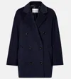 Max Mara Rebus Wool And Cashmere Coat In Blue