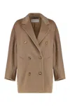 Max Mara Rebus Wool And Cashmere Coat In Brown