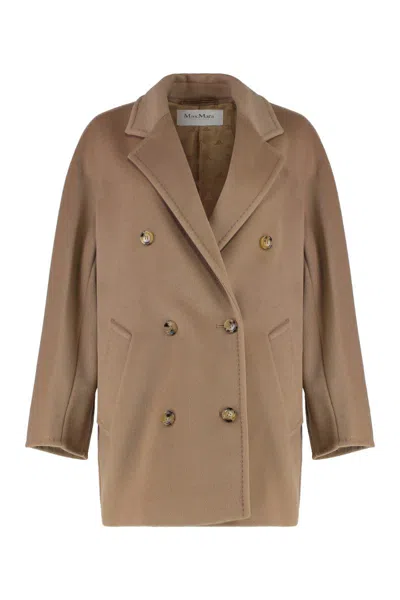 Max Mara Rebus Wool And Cashmere Coat In Brown