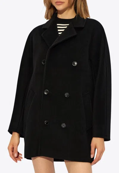 Max Mara Rebus Wool-blend Short Coat In Black