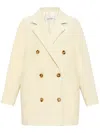 Max Mara Rebus Double-breasted Wool Blend Coat In Neutrals