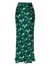 Max Mara Womens Emerald Recital Floral-print Silk Maxi Skirt In Green