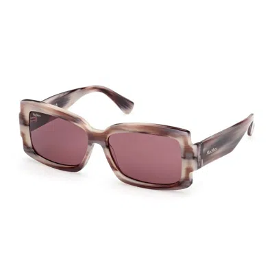 Max Mara Rectangle Acetate Sunglasses In Multi