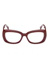 Max Mara Rectangle-frame Glasses In Brown