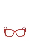 Max Mara Rectangle-frame Glasses In Red