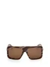 Max Mara Rectangle-frame Sunglasses In Brown
