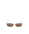 Max Mara Rectangle Frame Sunglasses In Golden
